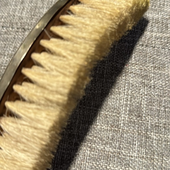 VINTAGE ART NOUVEAU STYLE SILVERPLATED CURVED SOFT BRISTOL - BABY HAIR B… - Picture 4 of 6